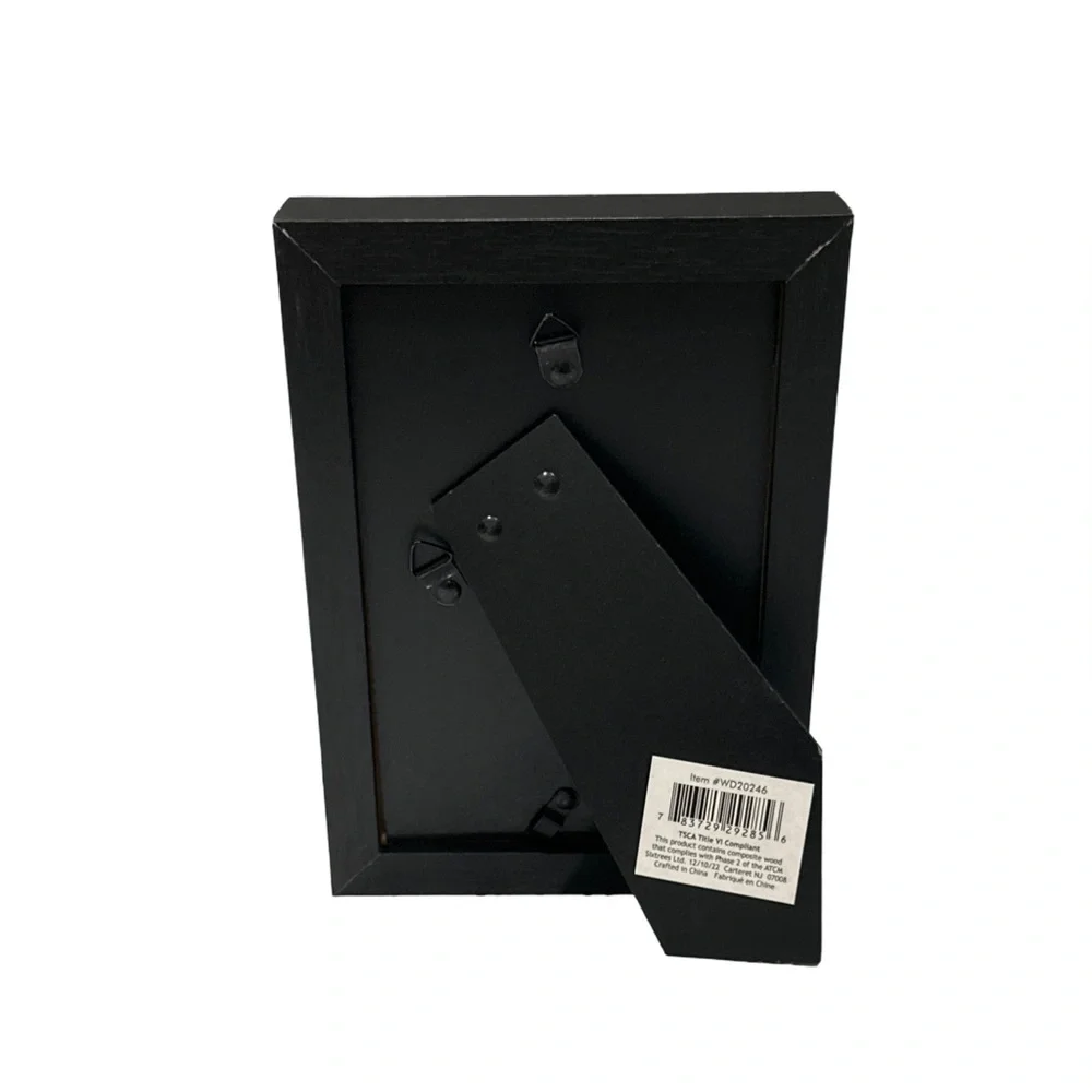 Black Wood Tabletop Picture Frame 4x6 Modern Classic Home Decor